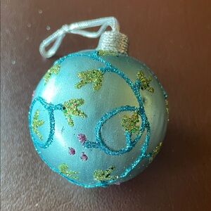 Elegant Blue and Green Holiday Ornament